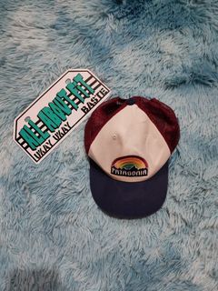 PATAGONIA Kids Rainbow SnapBack Trucker Logo Hat Cap Mesh Back Adjustable FLAWS