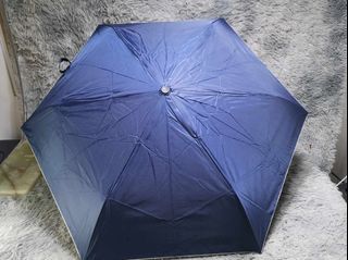 Plain Blue Foldable Umbrella