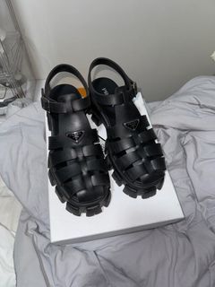 Prada Monolith Sandals Original Authentic Calzature Uomo