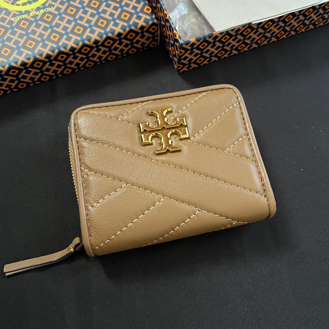 TORY BURCH◇Kira Chevron Bi-Fold Wallet2つ折り財布 レザー BEG