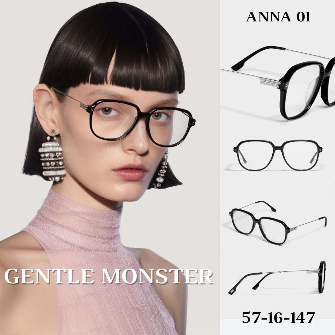 Ready Stock) ANNA 01 | Gentle Monster GLASSES (Unisex) | Black