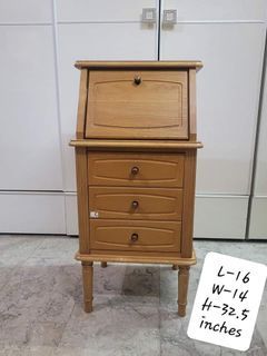 Side Table Cabinet with drop down desk