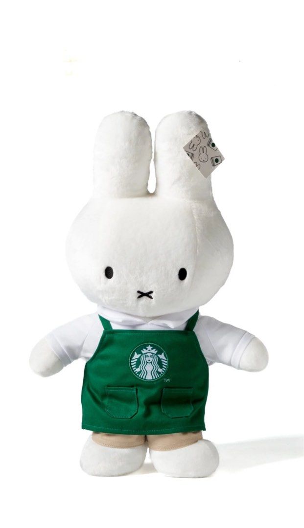 Starbucks + Miffy Barista Miffy Plush, Hobbies & Toys