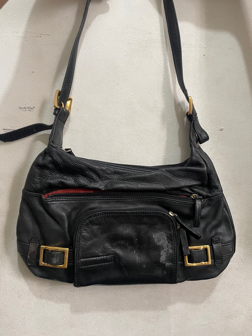 Stone mountain black leather purse online