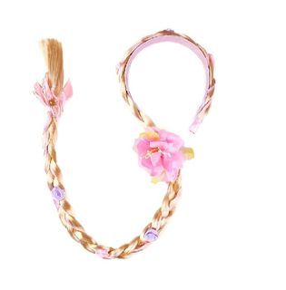Tangled Disney Rapunzel Princess Braided Hair Headband for Cosplay costume accessories Pink