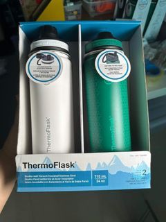 Thermoflask New Style  24oz Green/ White