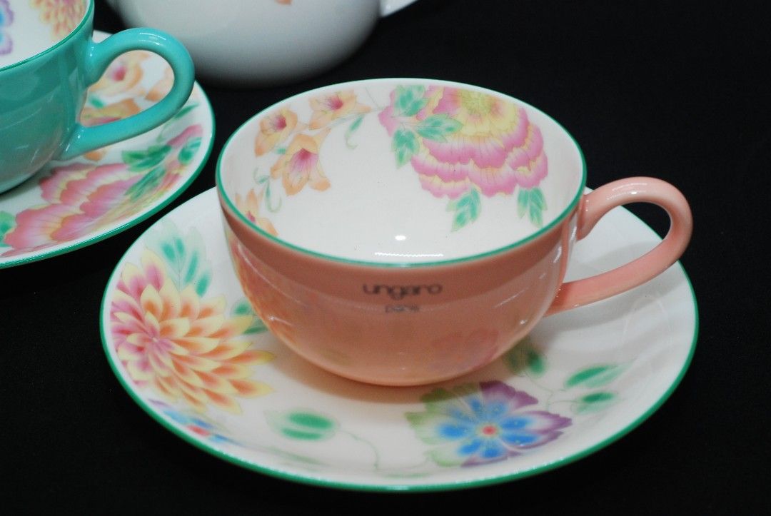 Ungaro paris teacup set (Category: Coffee & Tea Tableware) located in Quezon City. Submitted by kaije2008 (Listing ID 1293759434, Image 3). Description: selling ungaro paris teacup set unused condition and with box sm north quezon city area.