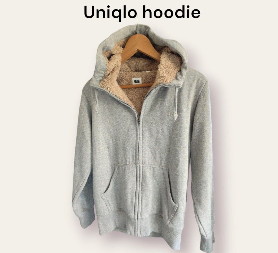 Uniqlo fleece lined hoodie on sale