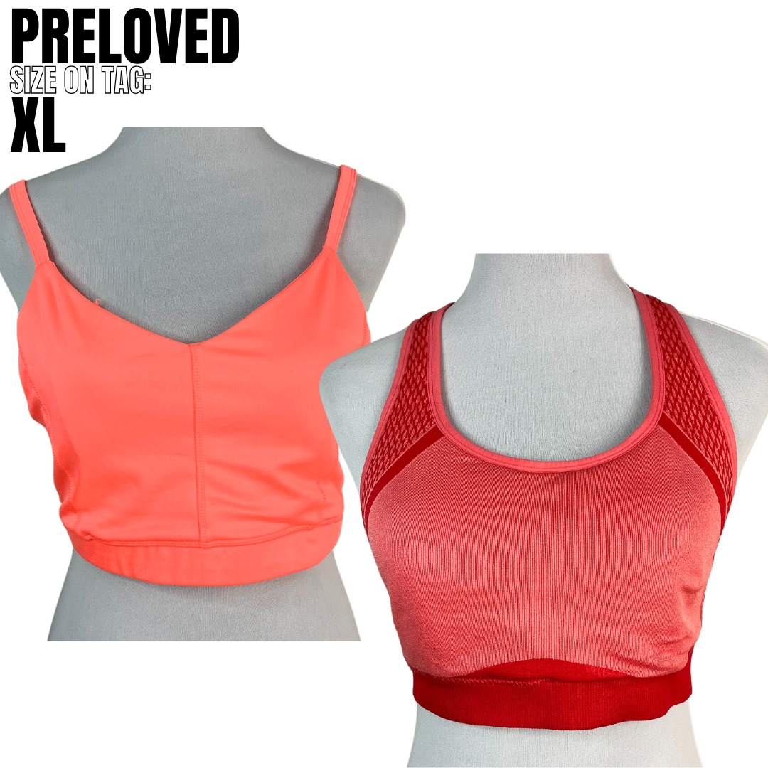 XL Neon and Red Orange Sports Bra B1G1, Women's Fashion, Activewear on  Carousell