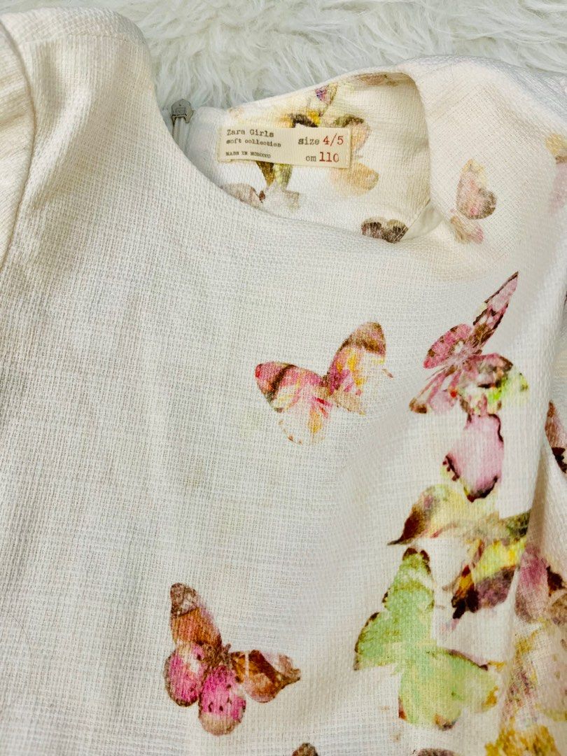 Zara butterfly dress top