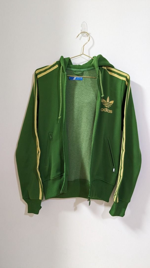 Adidas jacket red sale yellow green stripes