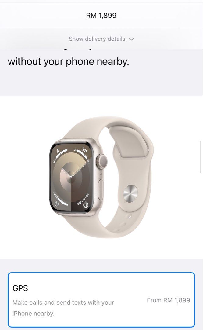 Apple iWatch Series 9 41mm Starlight Aluminium GPS Brand new Watch