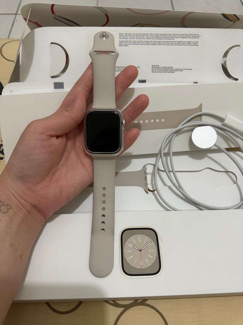 APPLE WATCH SERIES 45MM STARLIGHT SPORT BAND