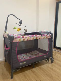 Apruva Playpen with rocking and toys mobile