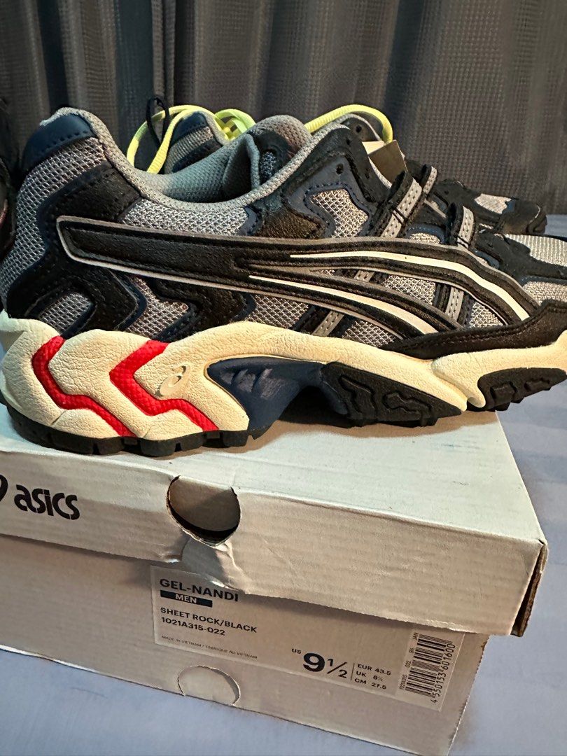 ASICS Gel Nandi OG Sheet Rock Black 1021A315 022 men s shoes Men s Fashion Footwear Sneakers on Carousell