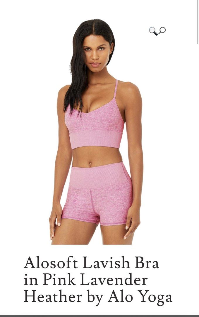 Alosoft Aura Short in Pink Lavender Heather by Alo Yoga