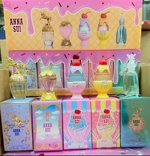 💯Authentic Anna Sui Mini Set 5x5ml (fantasia, sky, sundae pretty pink, sundae mellow yellow, secret wish)