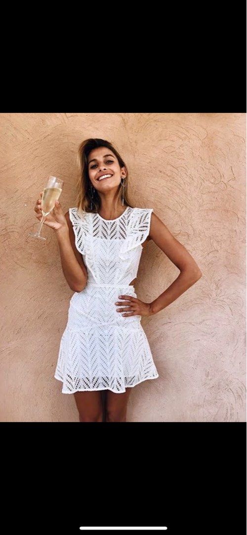 Bardot lace white mini dress, Women's Fashion, Dresses & Sets, Dresses on  Carousell