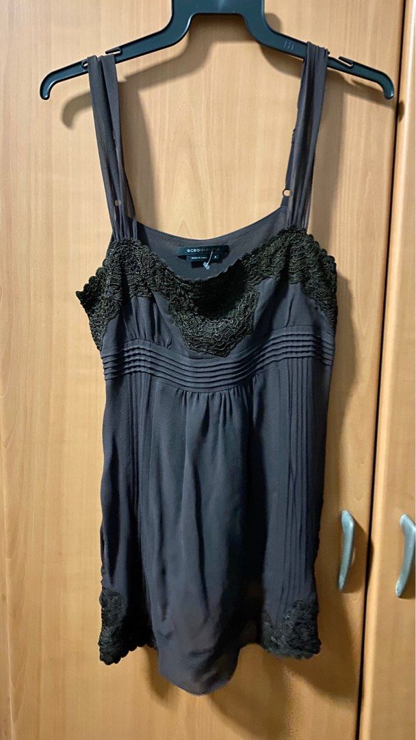 BCBG Sheer Brown Lace Top Never Worn