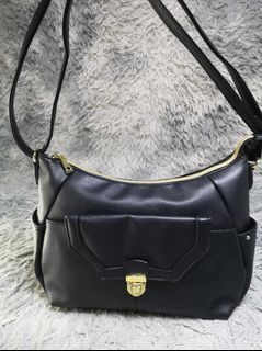Black Leather Hobo Bag