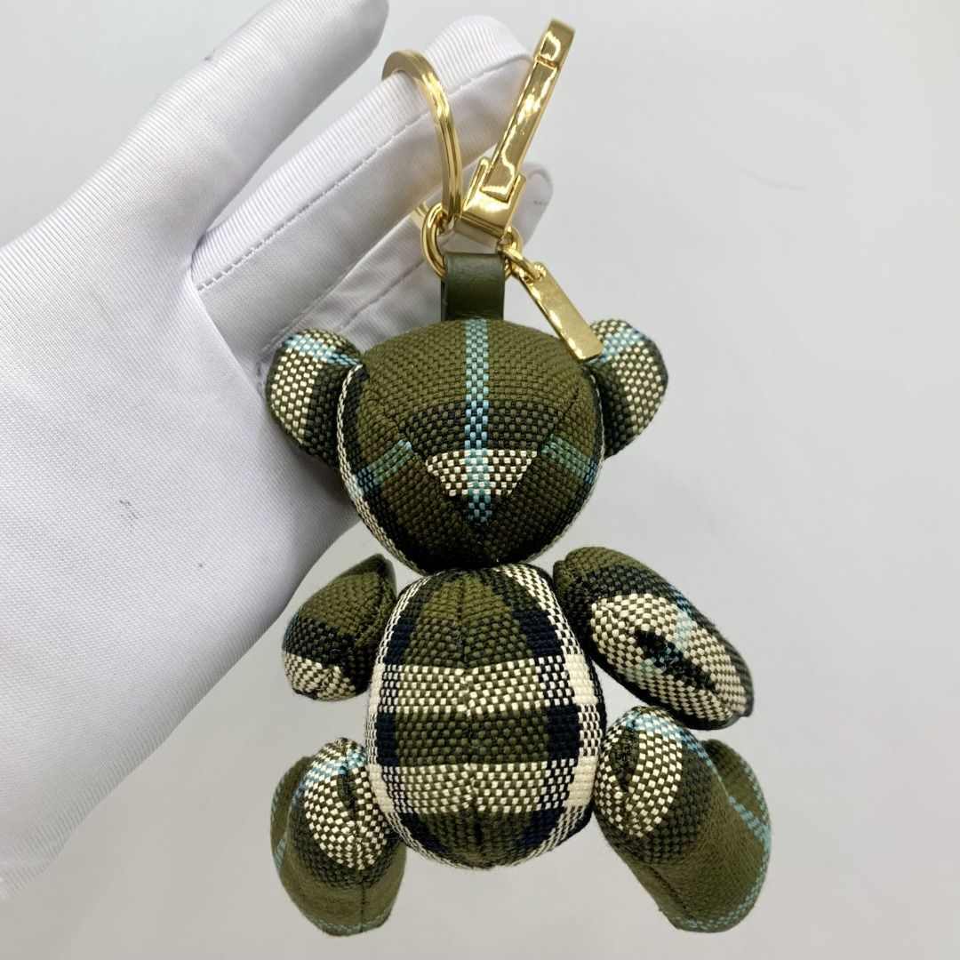 BURBERRY GREEN CHECKERED THOMAS BEAR CHARM 247007346 WE Women s Fashion Jewelry Organisers Charms on Carousell