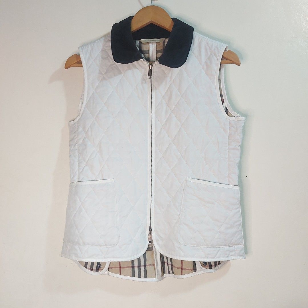 Burberry quilted vest women's discount