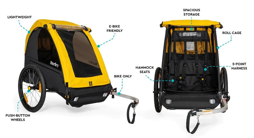 Used burley bee bike trailer 2025