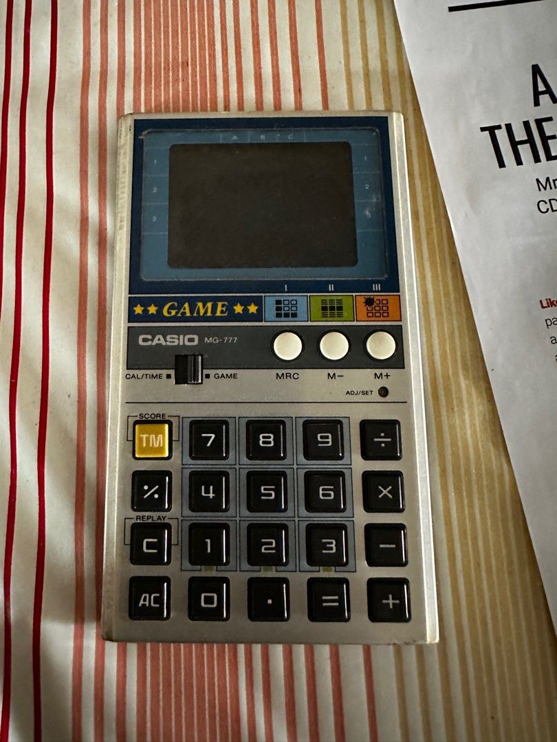 カシオ ゲーム電卓 CASIO MG-777 GAME 計算機 カバー付き　中古美品 電池交換済み CASIO MG-777 ゲーム電卓 カシオ計算機 カシオコンピューター 昭和レトロ 動作確認 電池付き