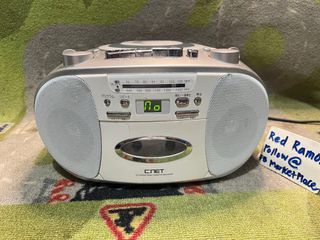CNET boombox radio cassette player recorder aux 110v from Japan complete FM and AM