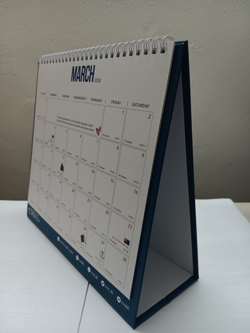 CVS 2024 Table Calendar Hobbies Toys Stationery Craft Stationery