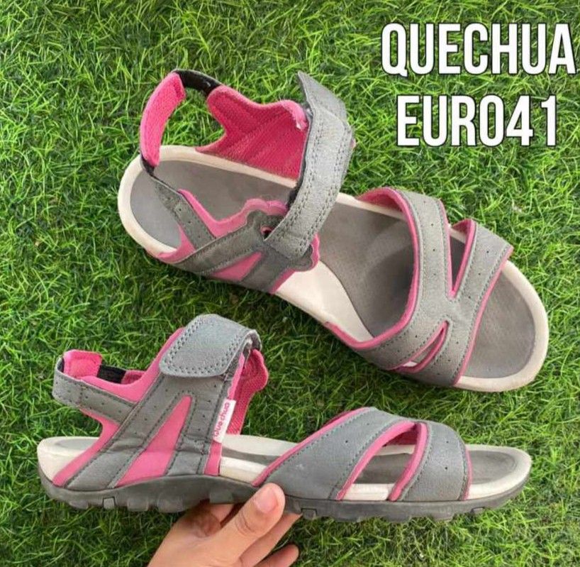 QUECHUA Men's leather walking sandals - NH120, Deep shale | Azadea UAE