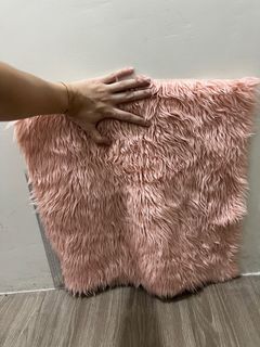 Fur Fabric Carpet for Table Cover or Flatlay Pastel Pink