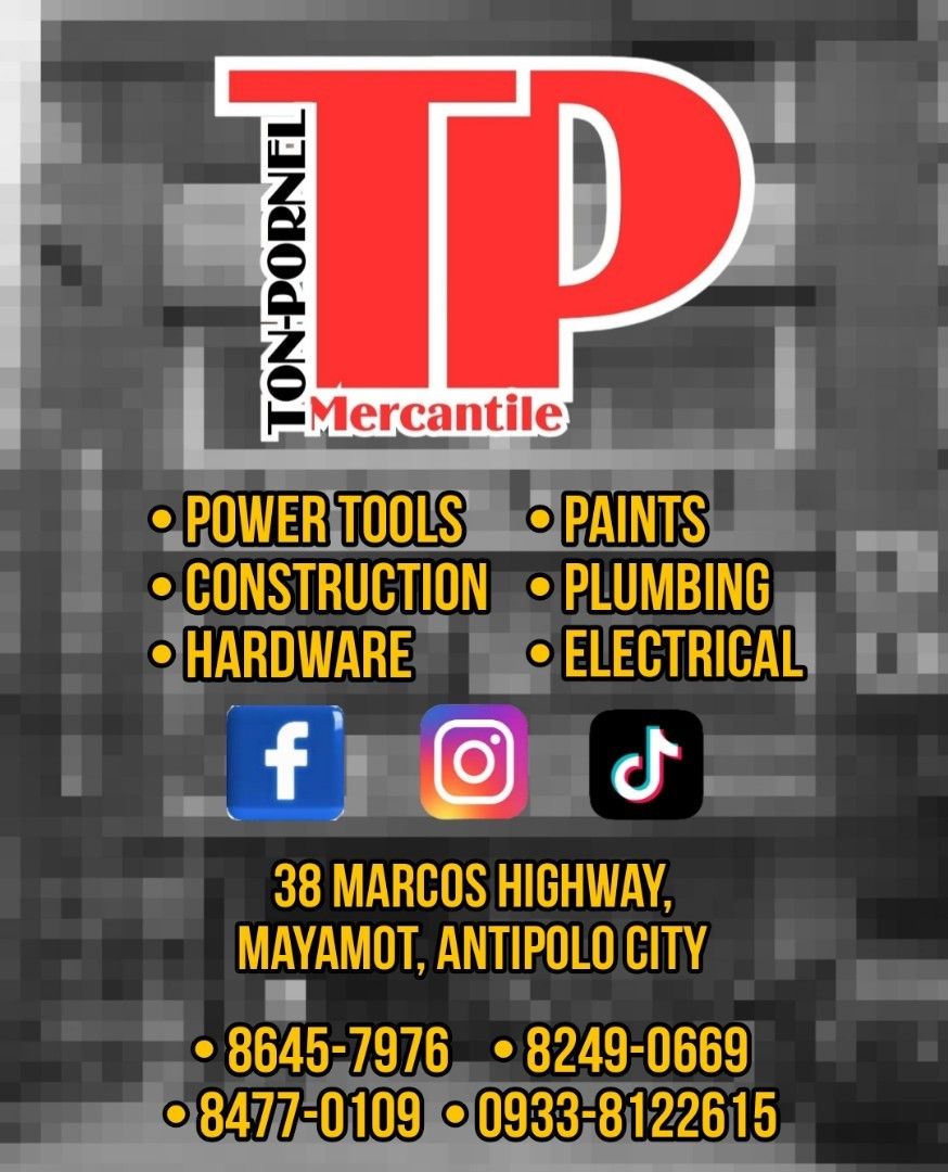 GATE VALVE (Category: Construction & Building Materials) located in Manila. Submitted by tonpornel (Listing ID 1290675023, Image 3). Description: Ton-Pornel Mercantile • We supply Powertools, Hardware tools, Plumbing, Paints, Electrical and Construction materials • We offer Paint Mixing and Powertools Repair Visit us: 38 Marcos Highway Mayamot, Antipolo City https://maps.google.com/?cid=1384230075759805792&entry=gps Store hours Mon to sat 8:30am 