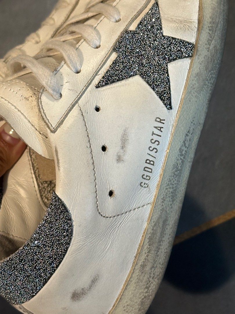 Golden goose superstar swarovski crystal star and heel tab, Women's