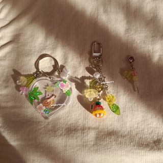 LAST PRICE! Pineapple Hello Kitty Gotochi keychains SET by stardustflurry