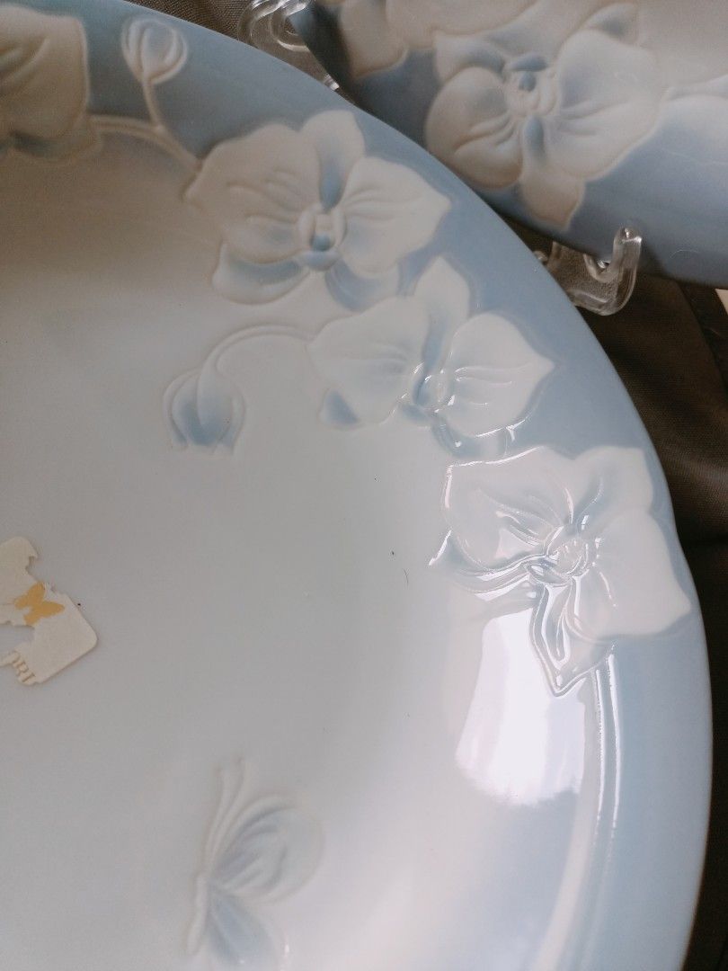 Hanae Mori plates (Category: Dinnerware & Cutlery) located in Mandaluyong City. Submitted by diynanay (Listing ID 1290677946, Image 3). Description: Hanae Mori vintage plates. unused. pristine condition with sticker. 850 for both plates.