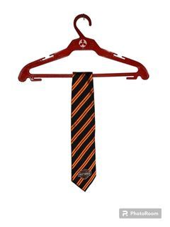 Harley Davidson black and orange striped Necktie