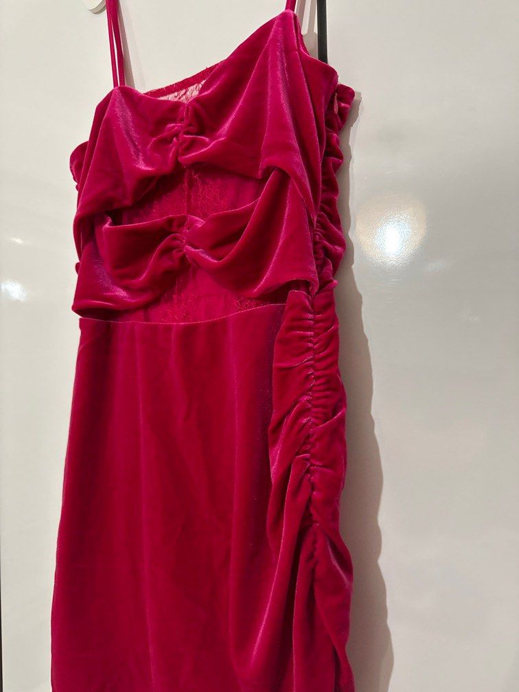 Lovers Friends Velvet Pink Dress Women s Fashion Dresses Sets Dresses on Carousell