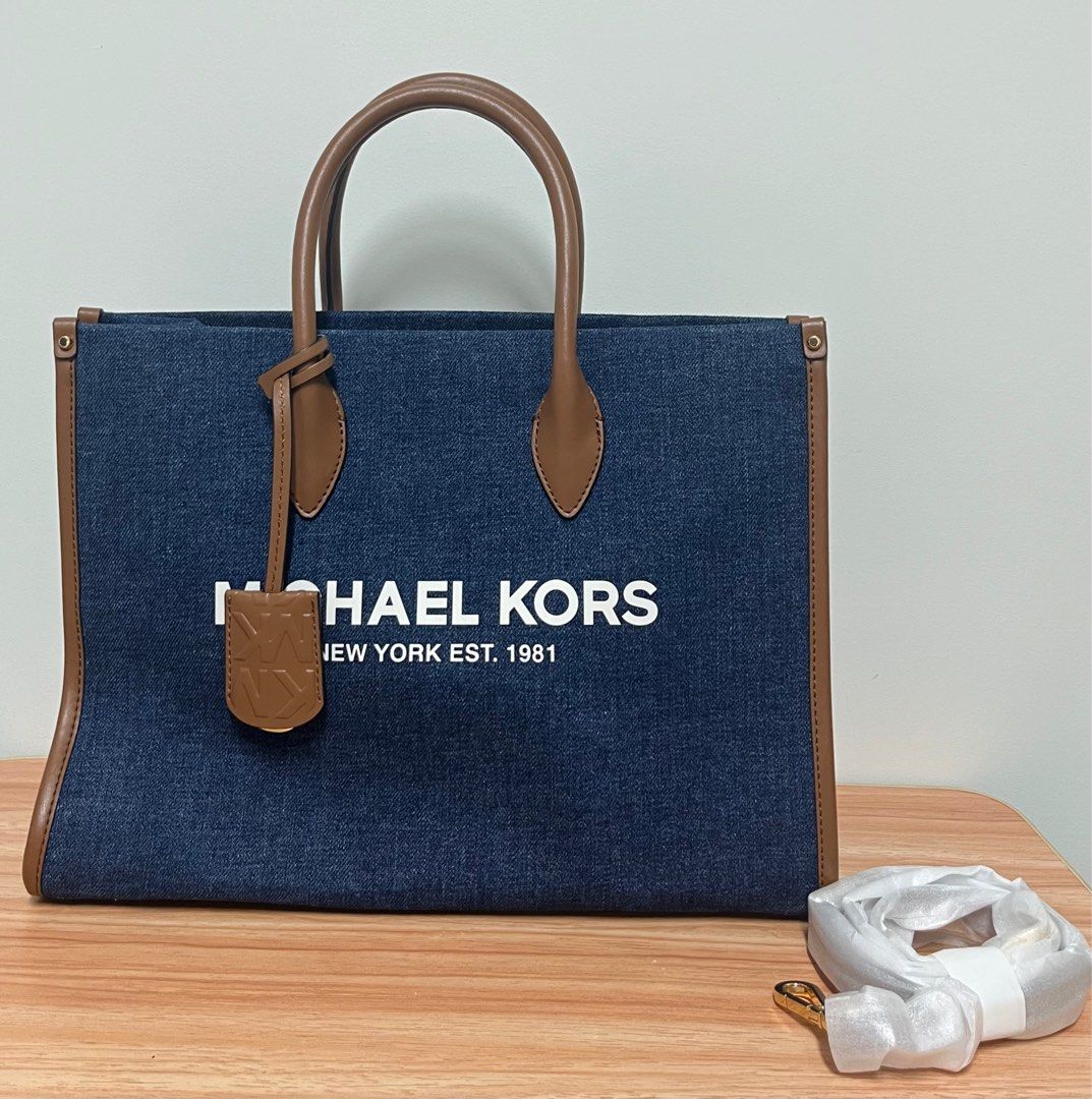 Michael kors denim tote bag outlet