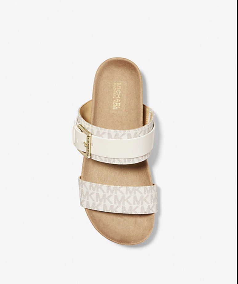 Michael Kors Mylah Logo and Leather Sandal Carousell