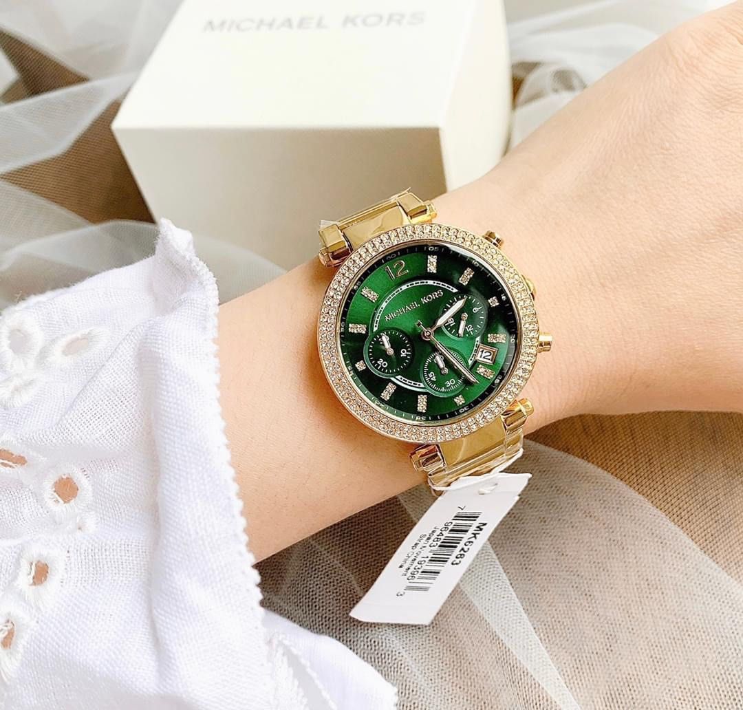 Michael Kors Parker Chronograph Gold Tone MK 6263 Women s Fashion Watches Accessories Watches on Carousell