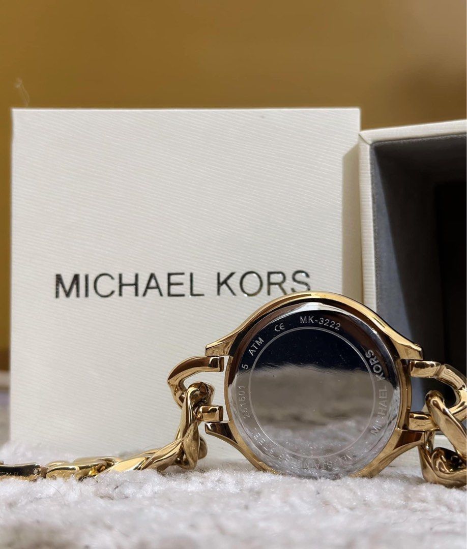 Michael Kors Slim Runway Champagne Dial Gold Ladies Watch