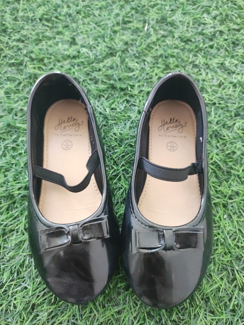 Mothercare black girl flat shoes UK11 EU29