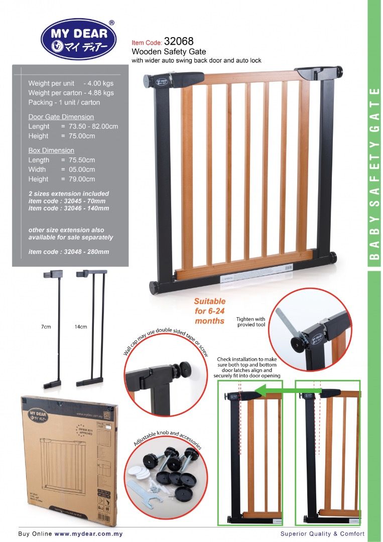 My Dear Safety Gate With Extension 32068 Babies Kids Baby