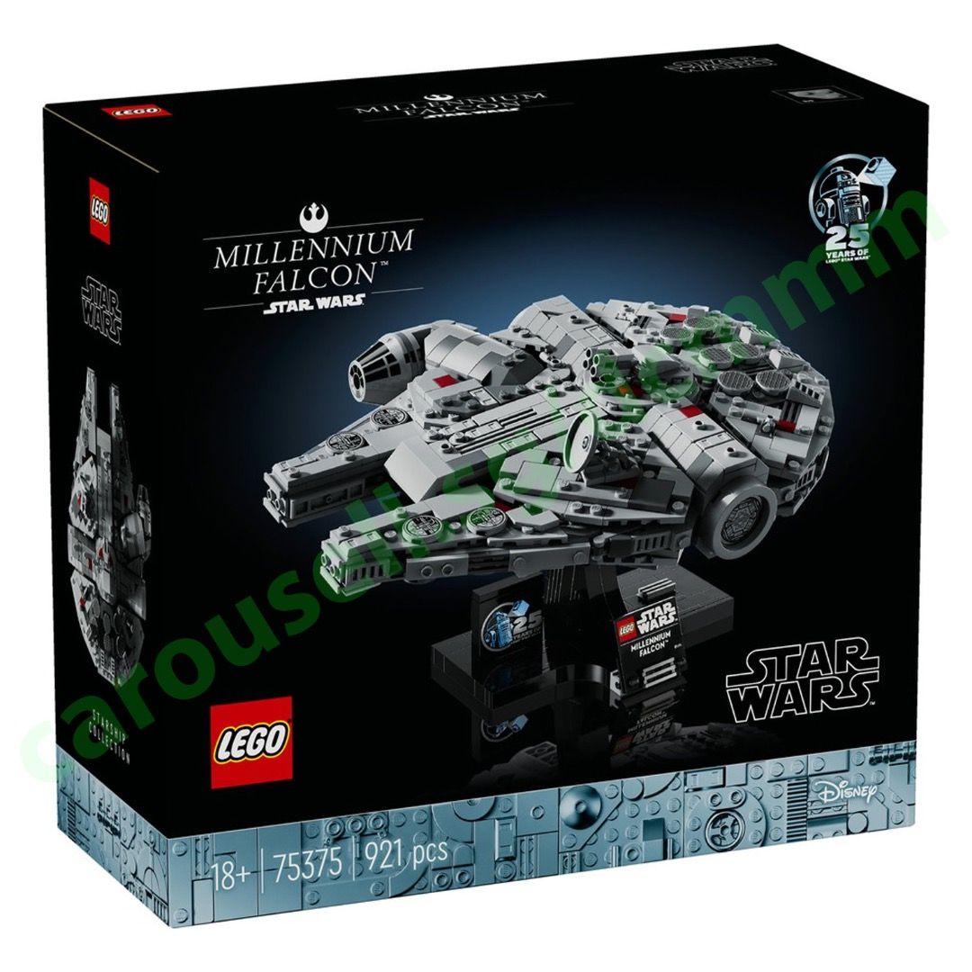 New Sealed LEGO Star Wars 75375 Millennium Falcon 25th Anniversary Brick Display Stand Plaque Mid Midi Scale Ship Hobbies Toys Toys Games on Carousell