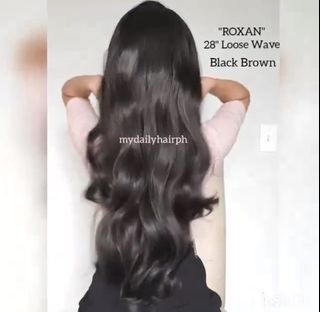 Open Top Hair Extensions | 28" | Black Brown