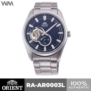 Orient Mechanical Open Heart Navy Dark Blue Dial Small Second Hands Stainless Steel Automatic Watch RA-AR0003L RA-AR0003L10B