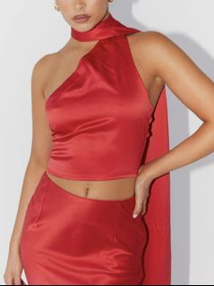PEPPERMAYO Red Scarf Top