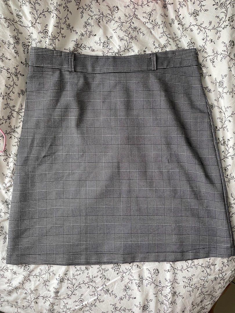 Formal sale checkered skirt