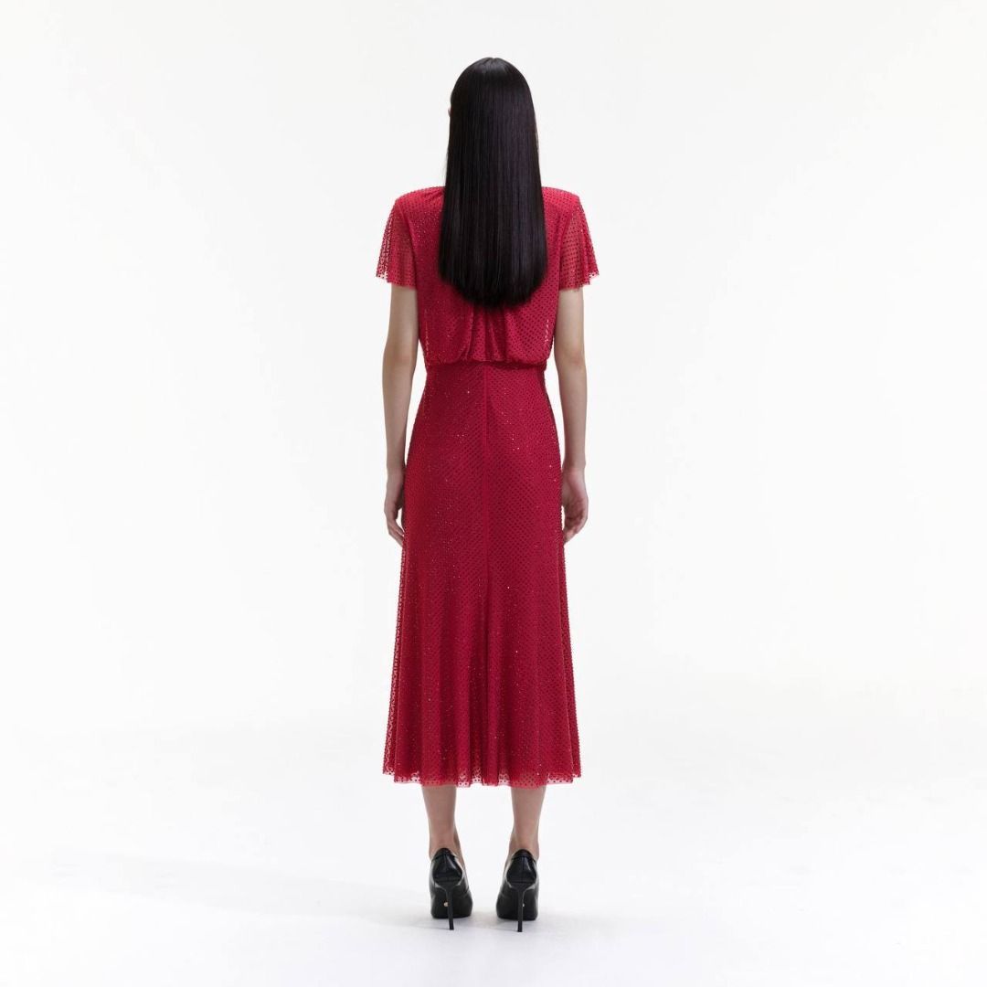 self portrait burgundy rhinestone mesh cut out midi dress Red Dress, Women's Fashion, Dresses & Sets, Dresses on Carousell COLOR:AS PHOTO Ladivine CD0230 Size 6 INV-3010126 Gergemterneuzen nl True to size Fabric